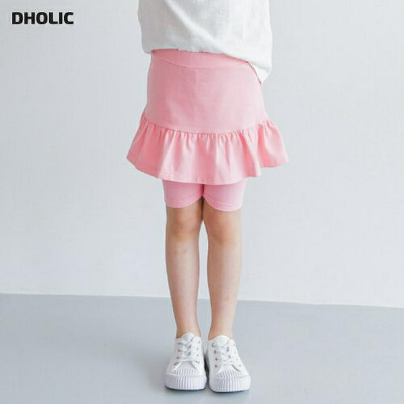 フレアヘムスカートレギンス(ピンク) p003656・キッズ 【3~8才】【pt】【韓国 ファッション ボトムス レギンス スカ