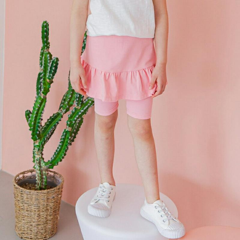 フレアヘムスカートレギンス(ピンク) p003656・キッズ 【3~8才】【pt】【韓国 ファッション ボトムス レギンス スカ