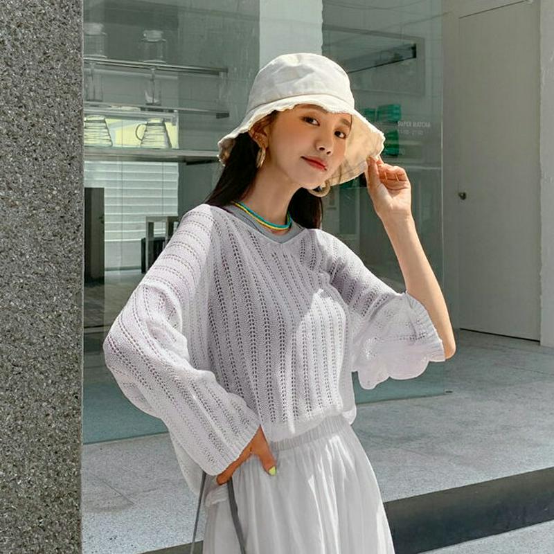 【新作10%OFF】2WAYシアールーズニット・全5色・t56414 レディース【tops】【韓国 ファッション トップス ニッ