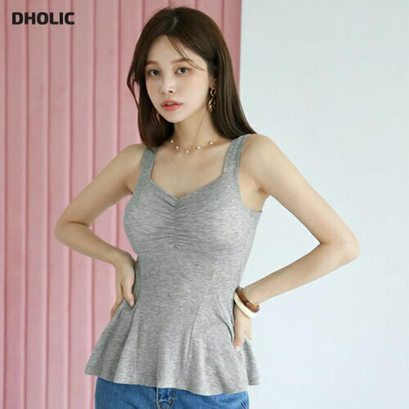 【新作10%OFF】フレアカップスリーブレス・全3色・t62912 レディース【tops】【韓国 ファッション トップス スリー