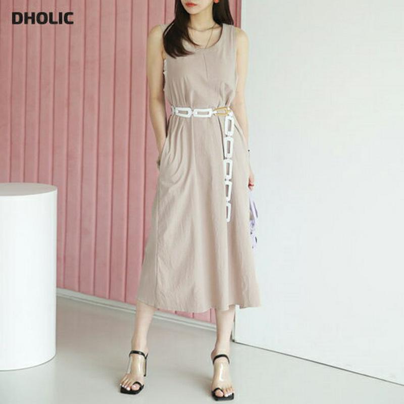 【新作10%OFF】タックスリーブレスワンピース・全3色・b62926 レディース【ops】【韓国 ファッション ワンピース ロ