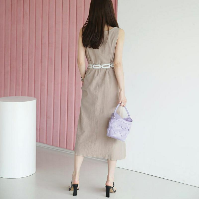 【新作10%OFF】タックスリーブレスワンピース・全3色・b62926 レディース【ops】【韓国 ファッション ワンピース ロ