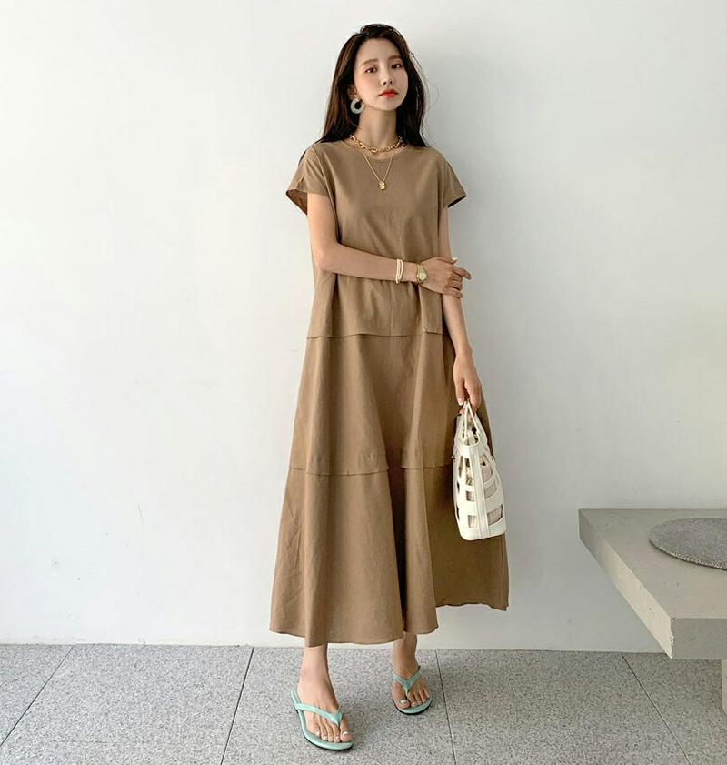 【新作10%OFF】バックリボンフレアワンピース・全4色・b56417 レディース【ops】【韓国 ファッション ワンピース ロ