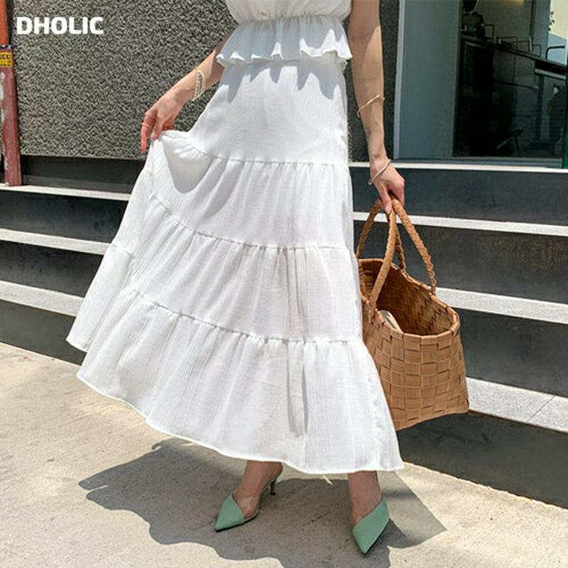 【新作10%OFF】ティアードスカート・全2色・t56419 レディース【sk】【韓国 ファッション スカート ロング ロングス