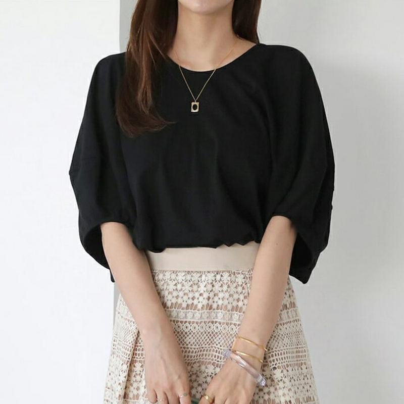 【新作10%OFF】ドルマンパフTシャツ・全3色・t63002 レディース【tops】【韓国 ファッション トップス Tシャツ 