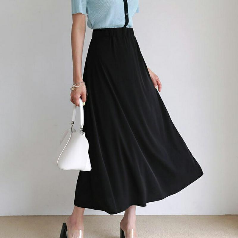 【新作10%OFF】フレアストレッチスカート・全2色・b56427 レディース【sk】【韓国 ファッション　ボトムス　ロング　ロ