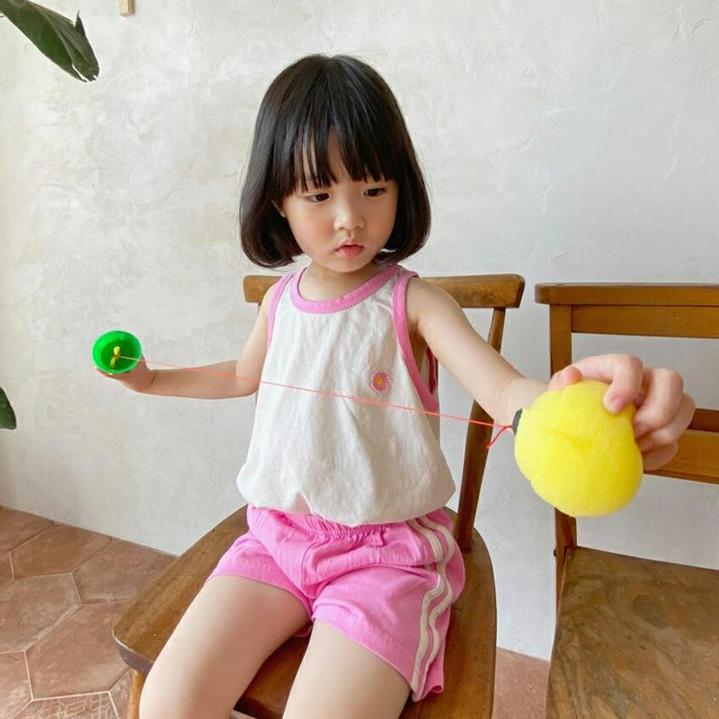 【新作10%OFF】デイジーポイントタンクトップ&パンツSET・u04019 キッズ【3~8才】【set】【セットアップ set
