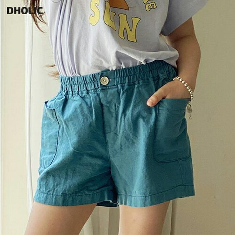 【新作10%OFF】サイドポケットリネン混ショートパンツ・u03993 キッズ【3~8才】【pt】【ショートパンツ パンツ ズボ
