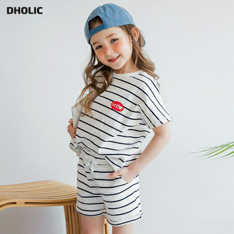 【新作10%OFF】HELLOボーダー上下SET・p003842 キッズ【3~8才】【set】【セットアップ setup トップ