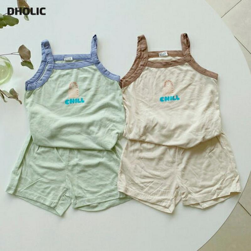 【新作10%OFF】Chillカラーラインキャミ&パンツSET・u04021 キッズ【3~8才】【set】【セット set キャ