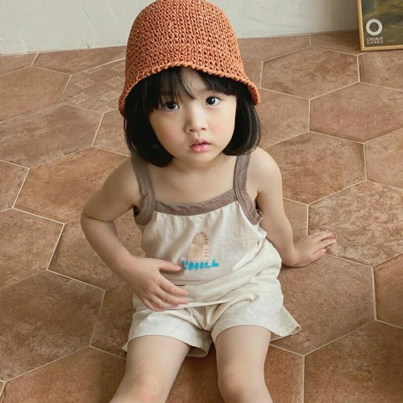 【新作10%OFF】Chillカラーラインキャミ&パンツSET・u04021 キッズ【3~8才】【set】【セット set キャ