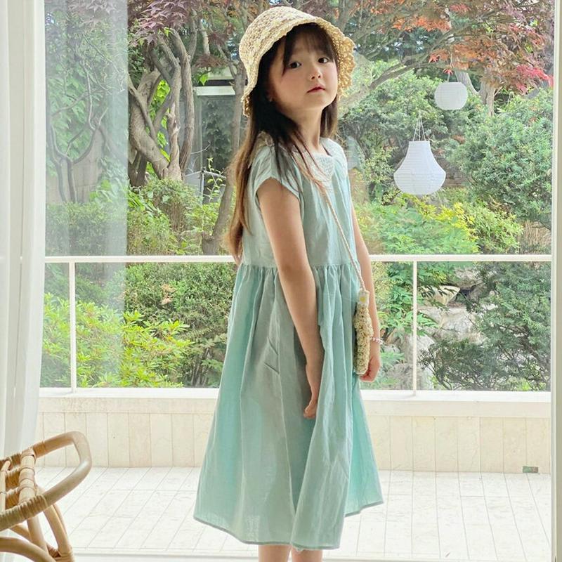 【新作10%OFF】レースカラースリーブレスワンピース・u04004 キッズ【3~8才】【ops】【ワンピース ミディ丈 ミディ