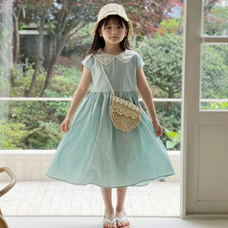 【新作10%OFF】レースカラースリーブレスワンピース・u04004 キッズ【3~8才】【ops】【ワンピース ミディ丈 ミディ