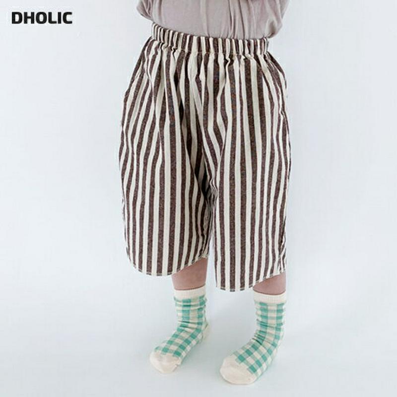 【新作10%OFF】ストライプパターンクロップドパンツ・u03839 キッズ【3~8才】【pt】【パンツ ズボン ボトムス クロ