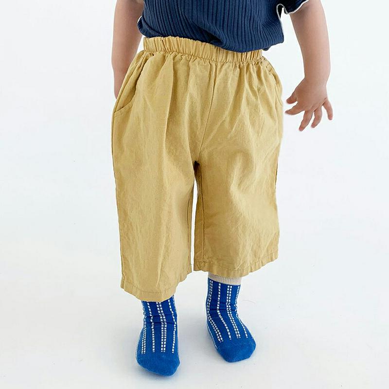 【新作10%OFF】リネンブレンドワイドパンツ・u03807 キッズ【3~8才】【pt】【パンツ ワイドパンツ ワイド ズボン 