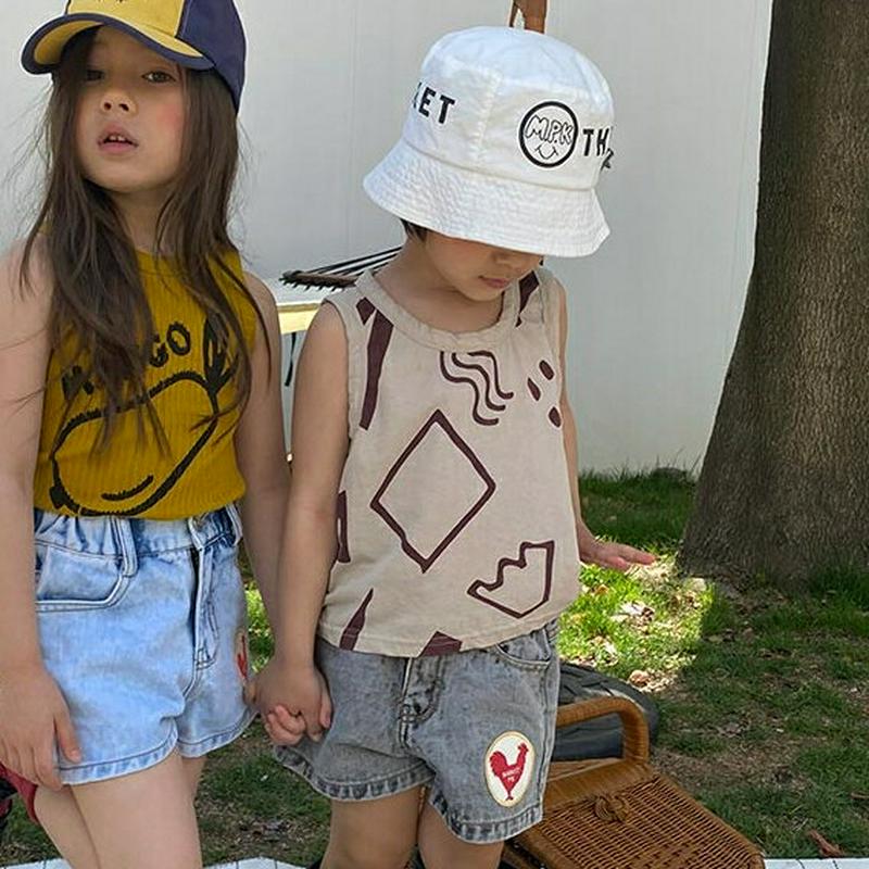 【新作10%OFF】Figuresタンクトップ u03819・キッズ 【3~8才】【tops】【韓国 ファッション トップス T