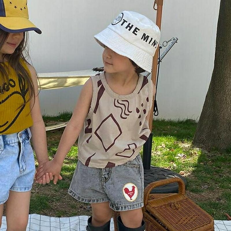 【新作10%OFF】Figuresタンクトップ u03819・キッズ 【3~8才】【tops】【韓国 ファッション トップス T