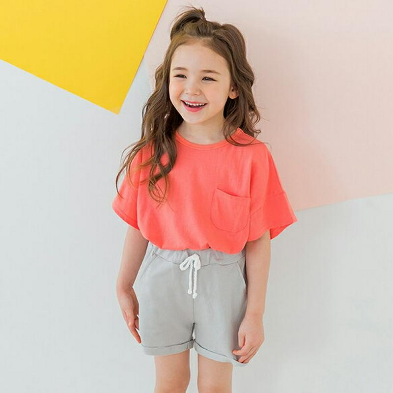【新作10%OFF】ポケットボクシーTシャツSET(オレンジ)・p003848 キッズ【3~8才】【set】【トップス Tシャツ