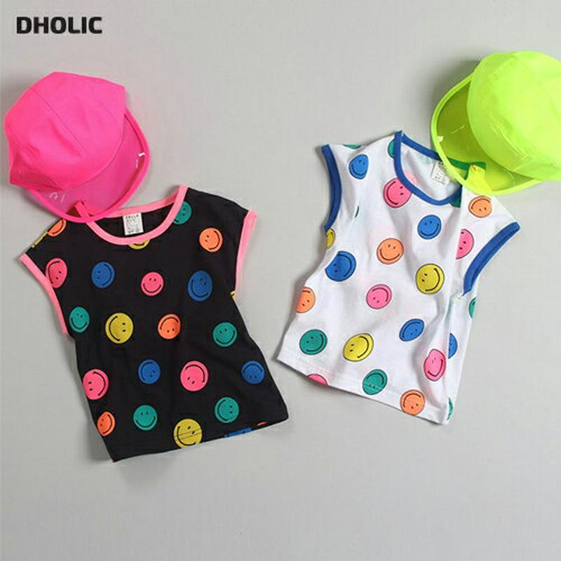 【新作10%OFF】カラフルスマイルドットスリーブレス u03661・キッズ 【3~8才】【tops】【韓国 ファッション トッ