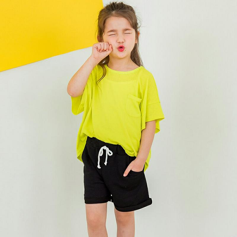 【新作10%OFF】ポケットボクシーTシャツSET(ライム)・p003851 キッズ【3~8才】【set】【トップス Tシャツ 
