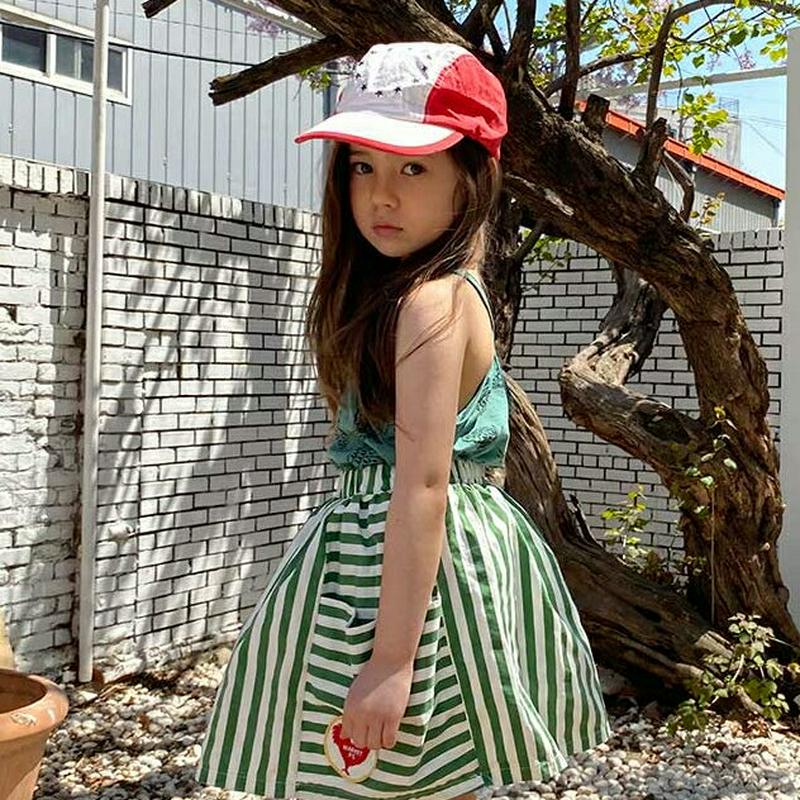 【新作10%OFF】パイナップル柄キャミソール u03925・キッズ 【3~8才】【tops】【韓国 ファッション トップス T