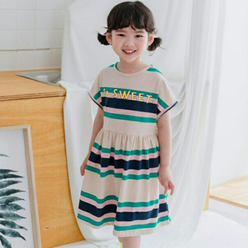 【新作10%OFF】SWEETボーダーワンピース u03821・キッズ 【3~8才】【ops】【韓国 ファッション ワンピース 