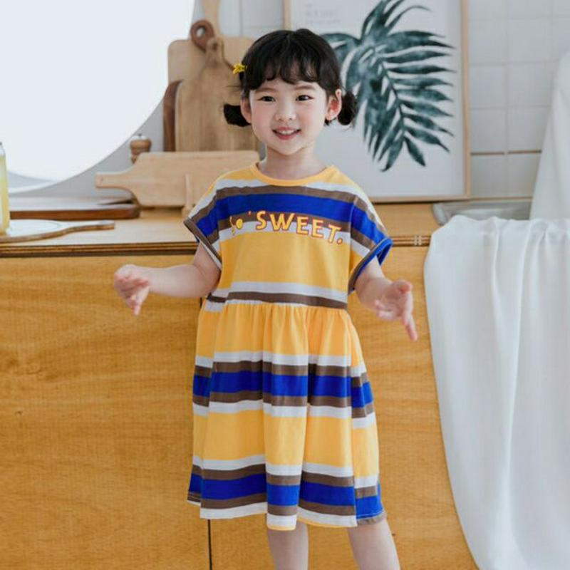 【新作10%OFF】SWEETボーダーワンピース u03821・キッズ 【3~8才】【ops】【韓国 ファッション ワンピース 