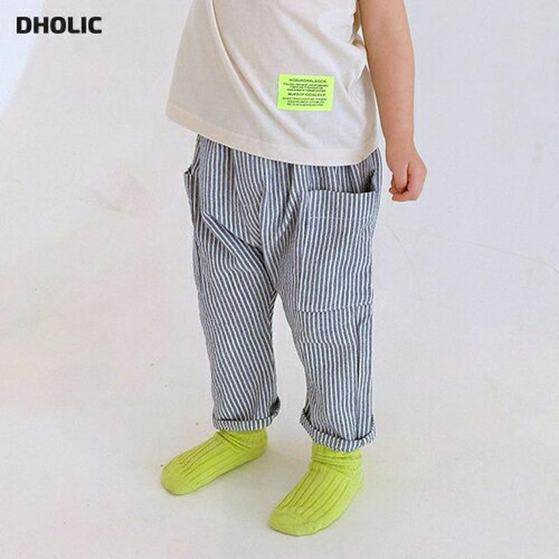 【新作10%OFF】サイドポケットストライプパンツ u02932-2・キッズ 【3~8才】【pt】【韓国 ファッション ボトムス