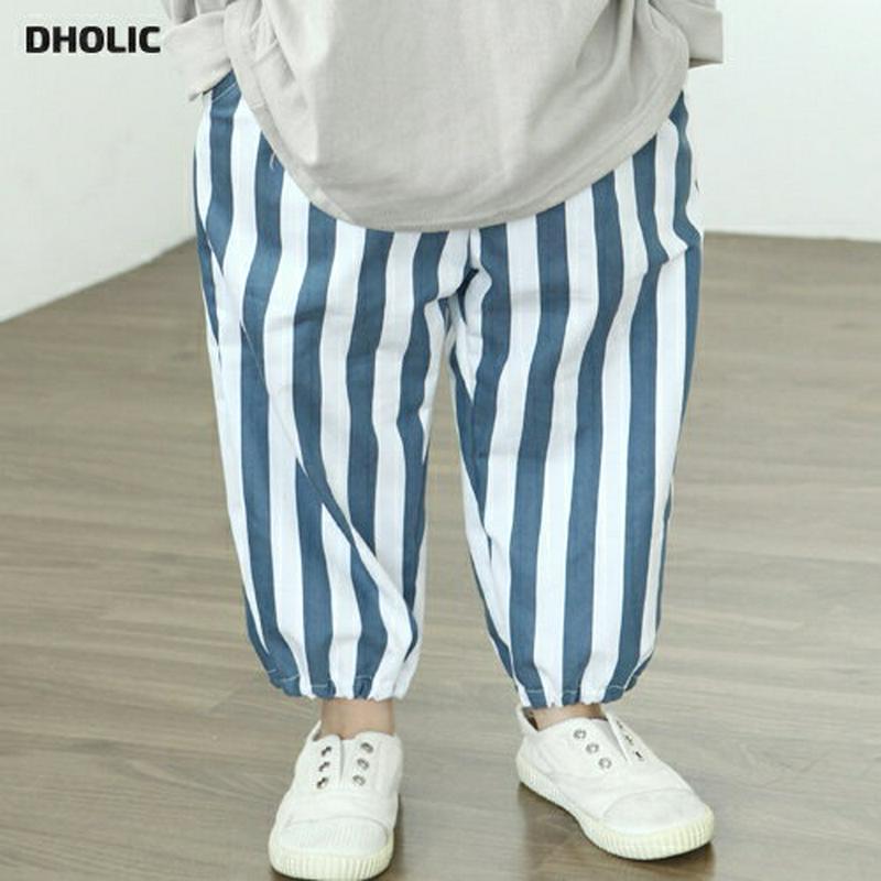 ストライプテーパードパンツ p002663・キッズ 【3~8才】【pt】【韓国 ファッション ボトムス パンツ ロング テーパード スラウチ ストライプ マリン ルーズ ゆったり 女の子 男の子 子供 子供服 小学生 ジュニア 夏 春 秋】【KIDS】