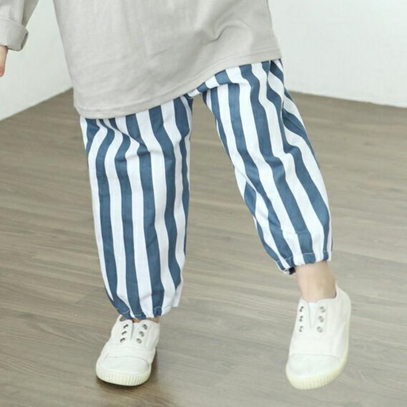 ストライプテーパードパンツ p002663・キッズ 【3~8才】【pt】【韓国 ファッション ボトムス パンツ ロング テーパード スラウチ ストライプ マリン ルーズ ゆったり 女の子 男の子 子供 子供服 小学生 ジュニア 夏 春 秋】【KIDS】