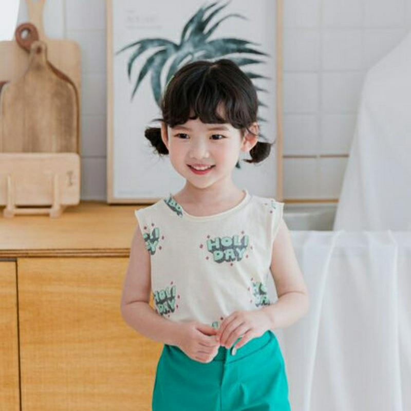 【新作10%OFF】HOLIDAYスリーブレス u03812・キッズ 【3~8才】【tops】【韓国 ファッション トップス T