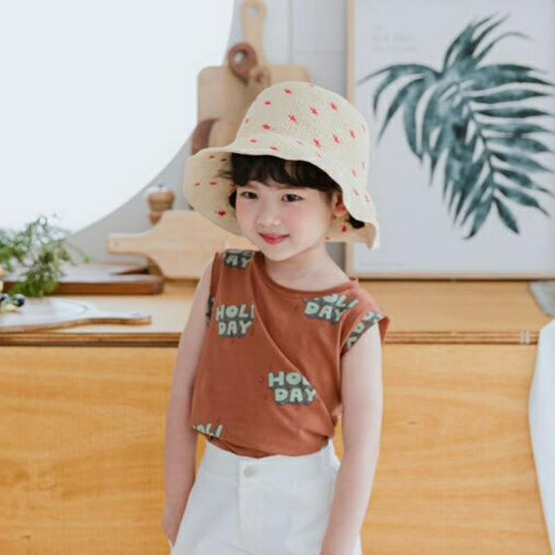 【新作10%OFF】HOLIDAYスリーブレス u03812・キッズ 【3~8才】【tops】【韓国 ファッション トップス T