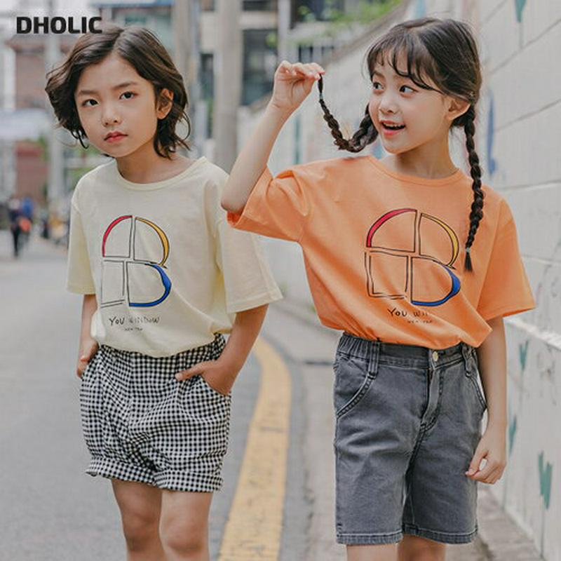 【新作10%OFF】windowロゴTシャツ u03768・キッズ 【3~8才】【tops】【韓国 ファッション トップス Tシ