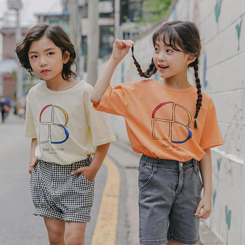【新作10%OFF】windowロゴTシャツ u03768・キッズ 【3~8才】【tops】【韓国 ファッション トップス Tシ