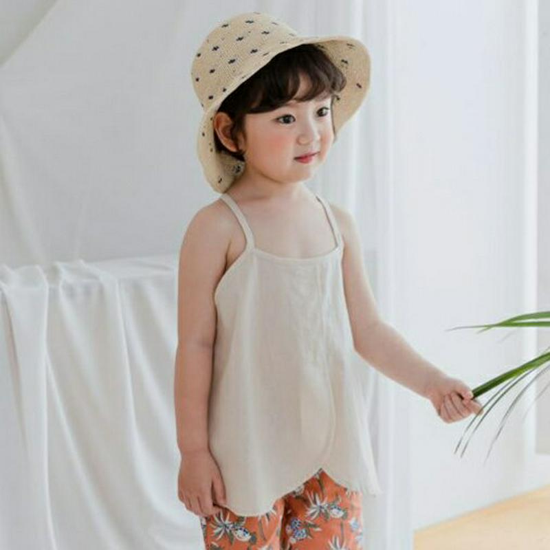 【新作10%OFF】フロントスリットキャミソール u03810・キッズ 【3~8才】【tops】【韓国 ファッション トップス 