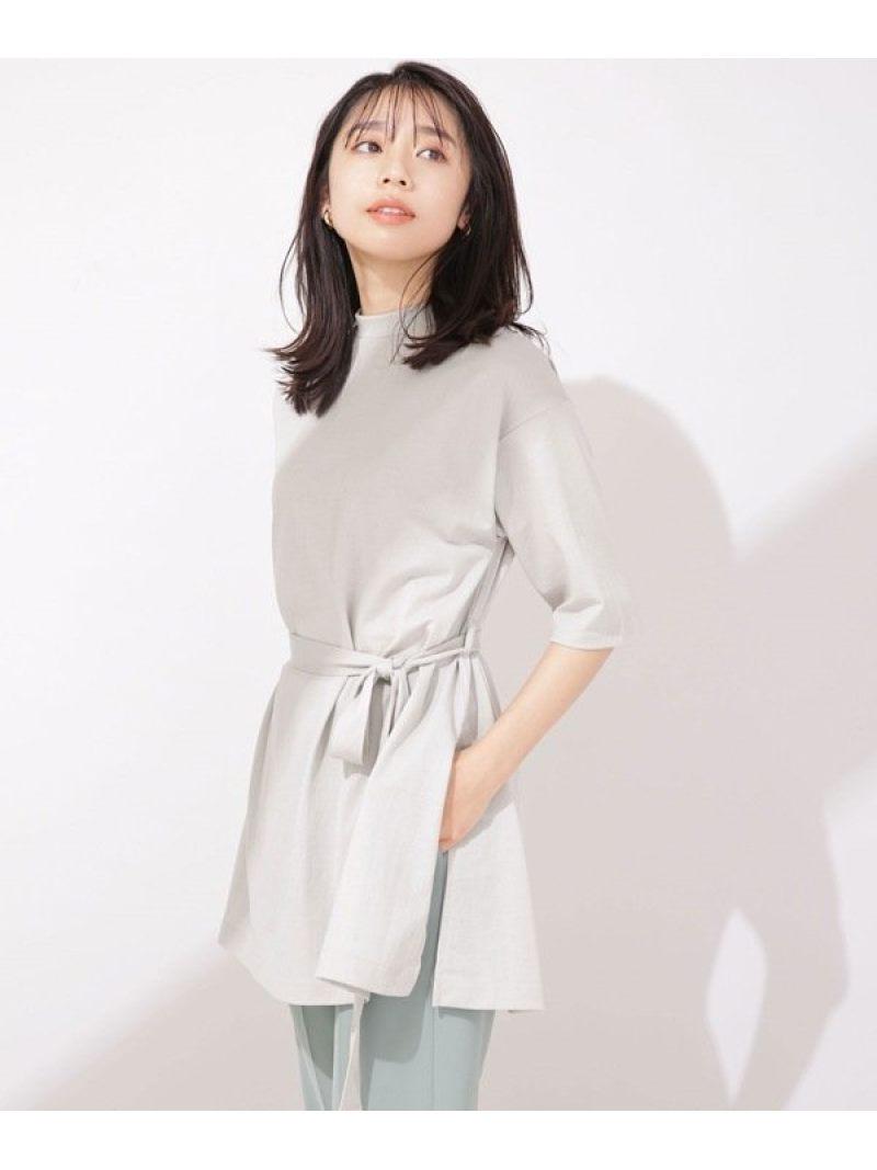ベルト付きサイドスリットチュニック