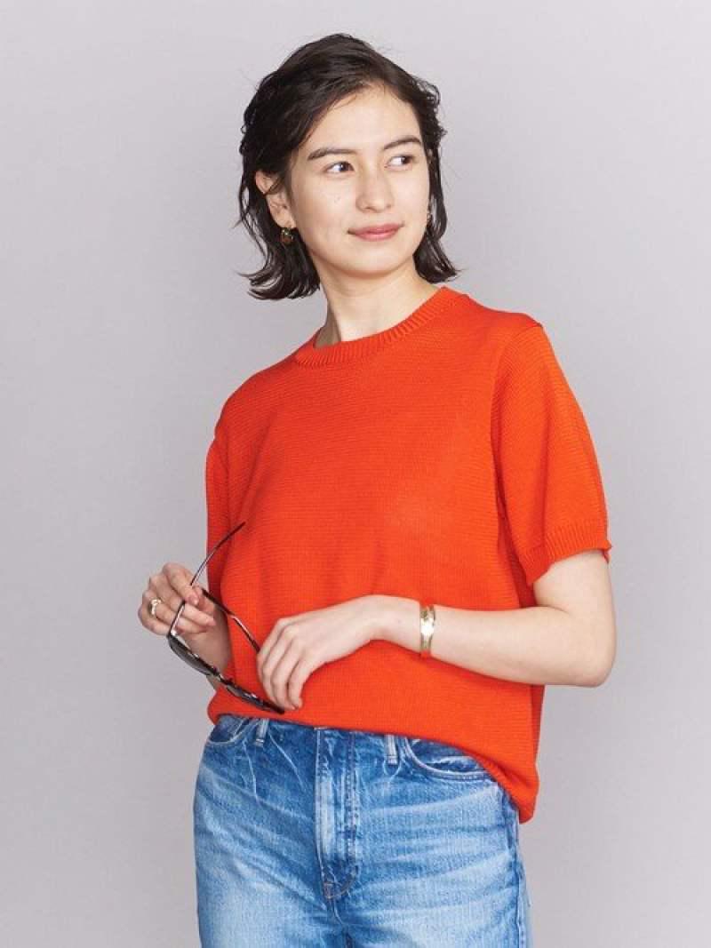<THIBAULT VAN DER STRAETE>コットンニットショートスリーブプルオーバー о