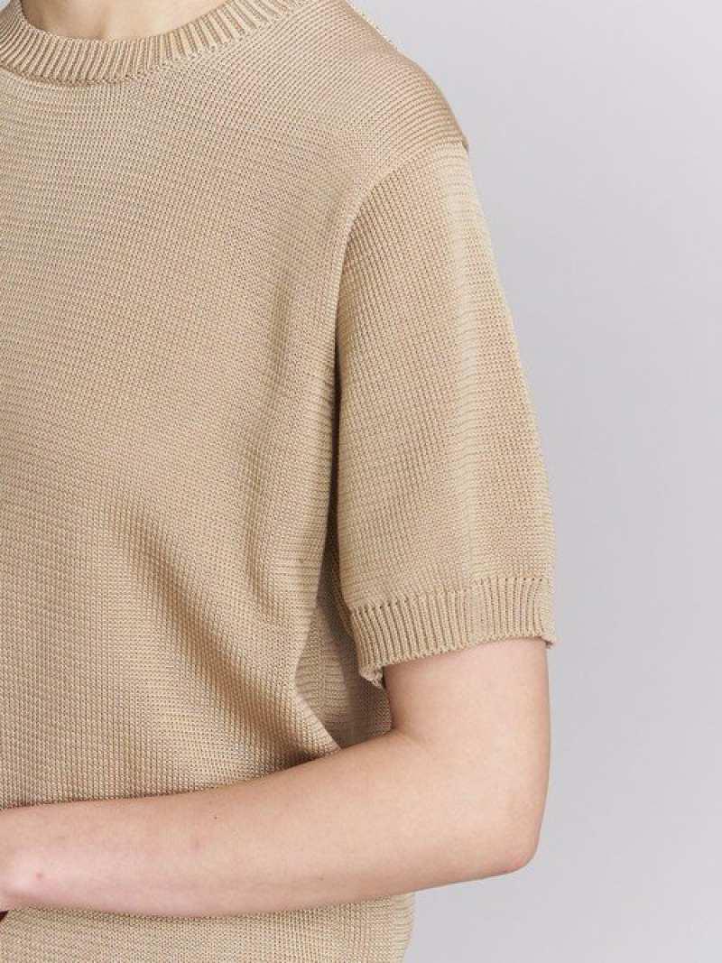 <THIBAULT VAN DER STRAETE>コットンニットショートスリーブプルオーバー о