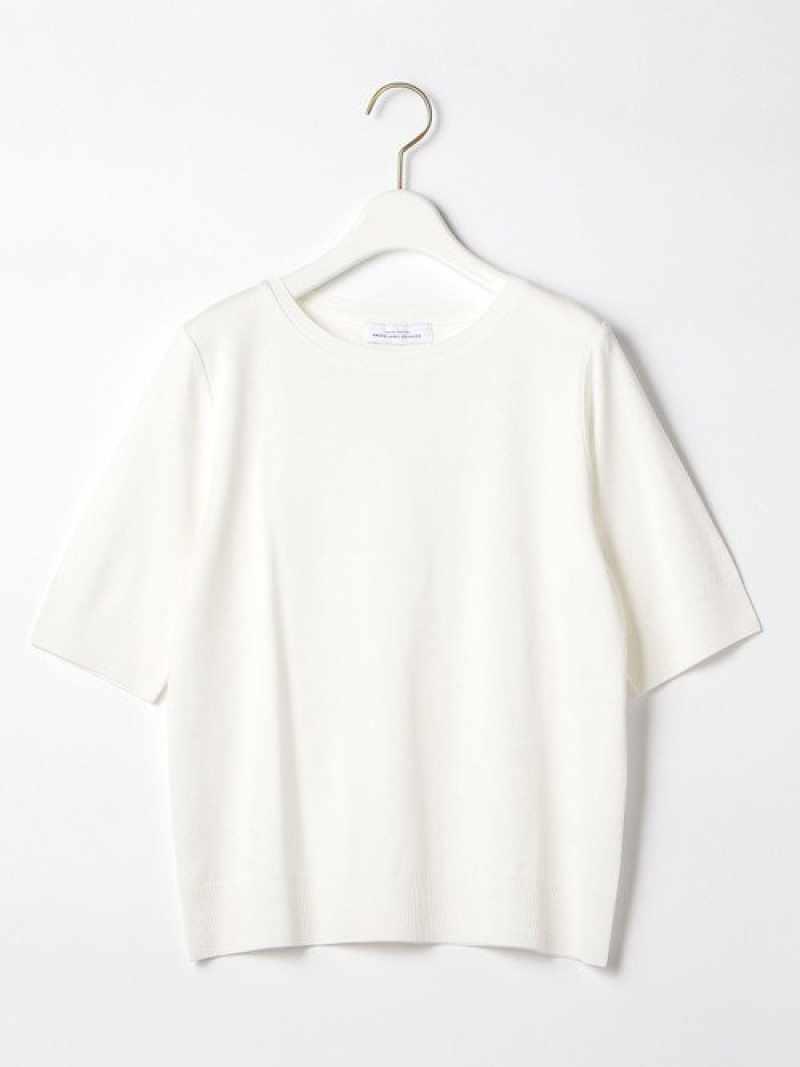 [手洗い可能]Dフライスニットソークルーネックプルオーバー