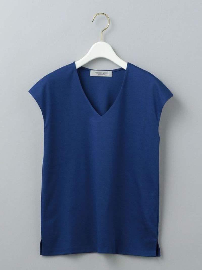 【WORKTRIPOUTFITS】★WTODスムースVネックノースリーブ