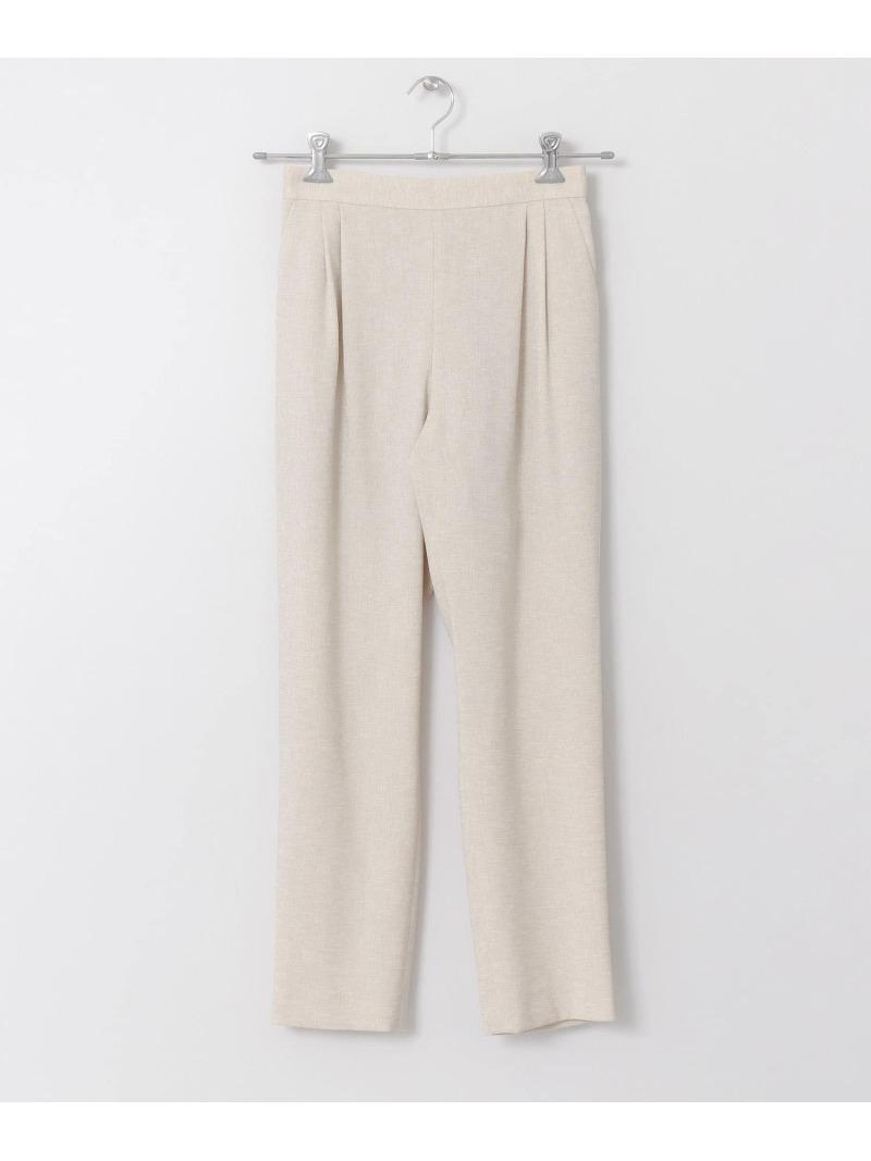 リネンライクタックテーパードパンツ