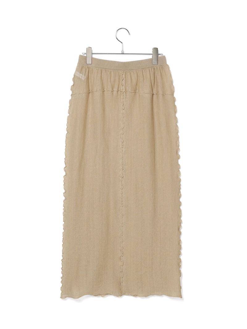 シアーリネンニットスカート