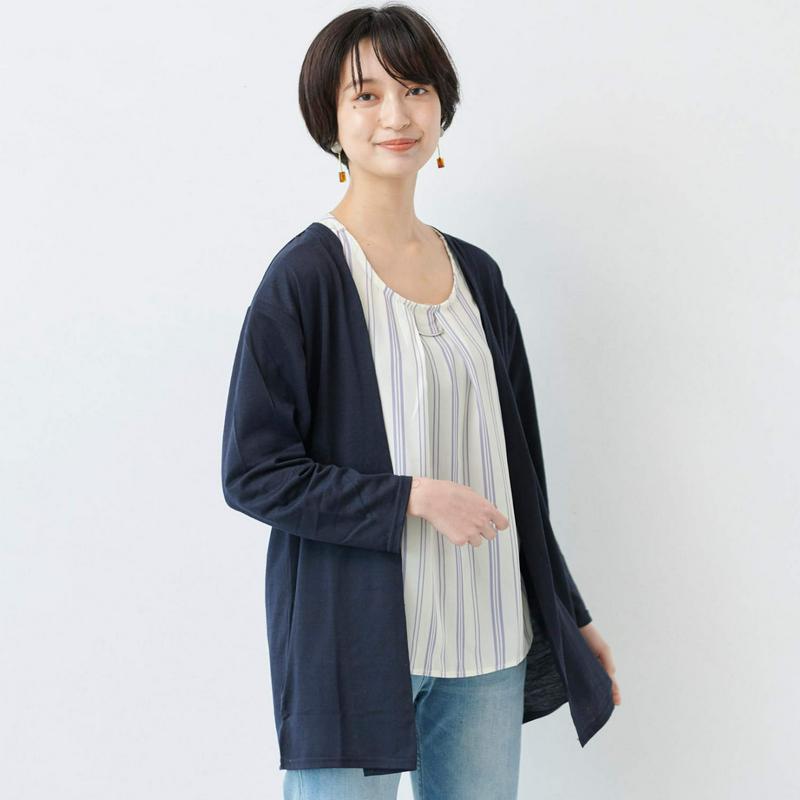 別々でも使える◎ランダムストライプ柄アンサンブル