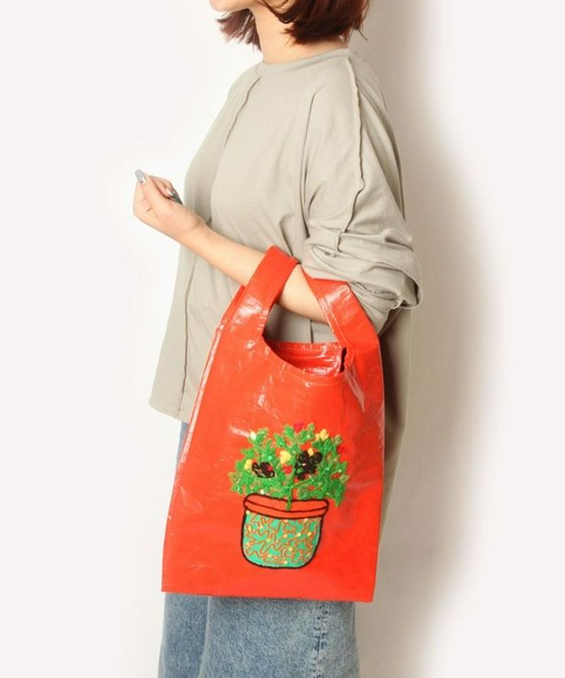 刺繍マーケットトートバッグ