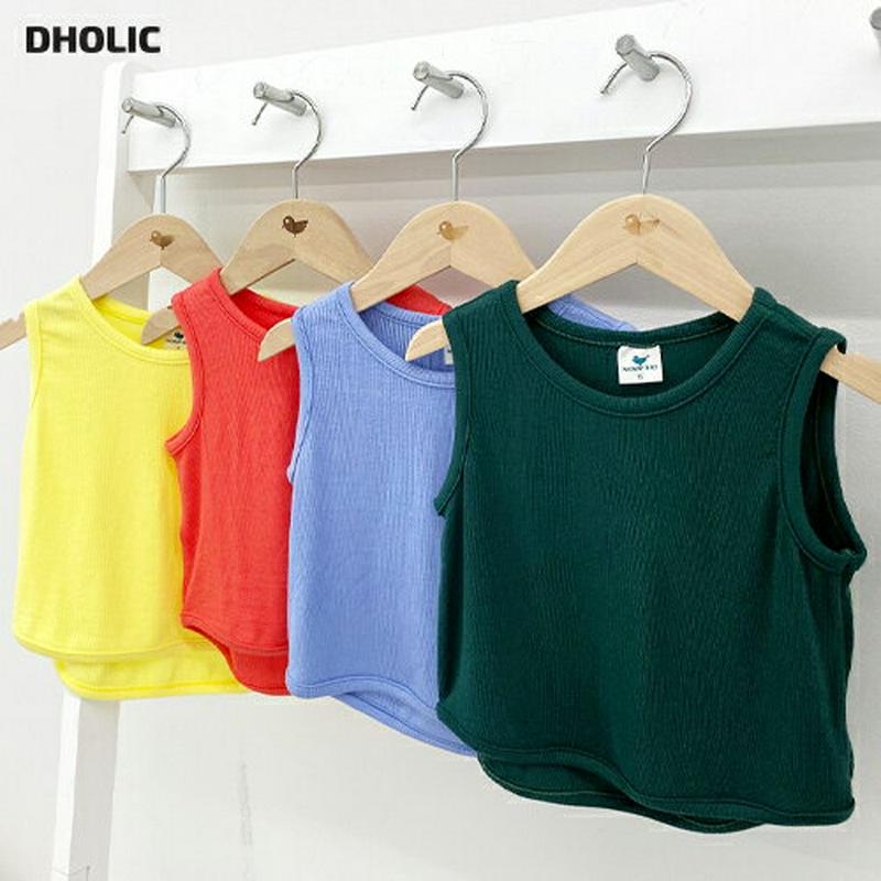 カラータンクトップ・p003606・キッズ 【3~8才】【tops】【韓国 ファッション トップス Tシャツ カットソー ノース