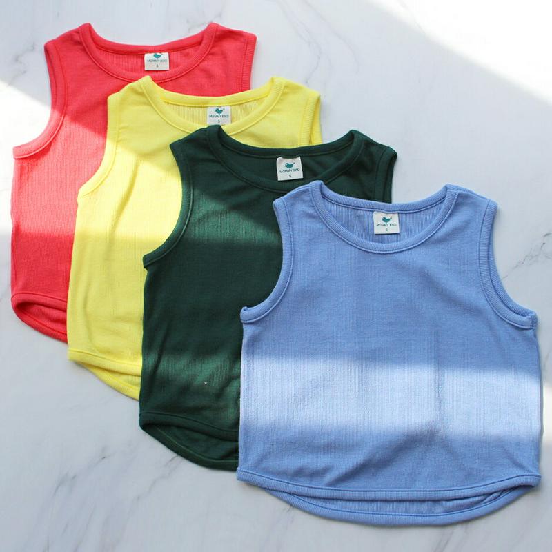 カラータンクトップ・p003606・キッズ 【3~8才】【tops】【韓国 ファッション トップス Tシャツ カットソー ノース