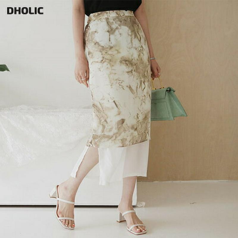 タイダイパターンペンシルスカート・全2色・t63014 レディース【sk】【韓国 ファッション スカート ミディ丈 ミディスカー