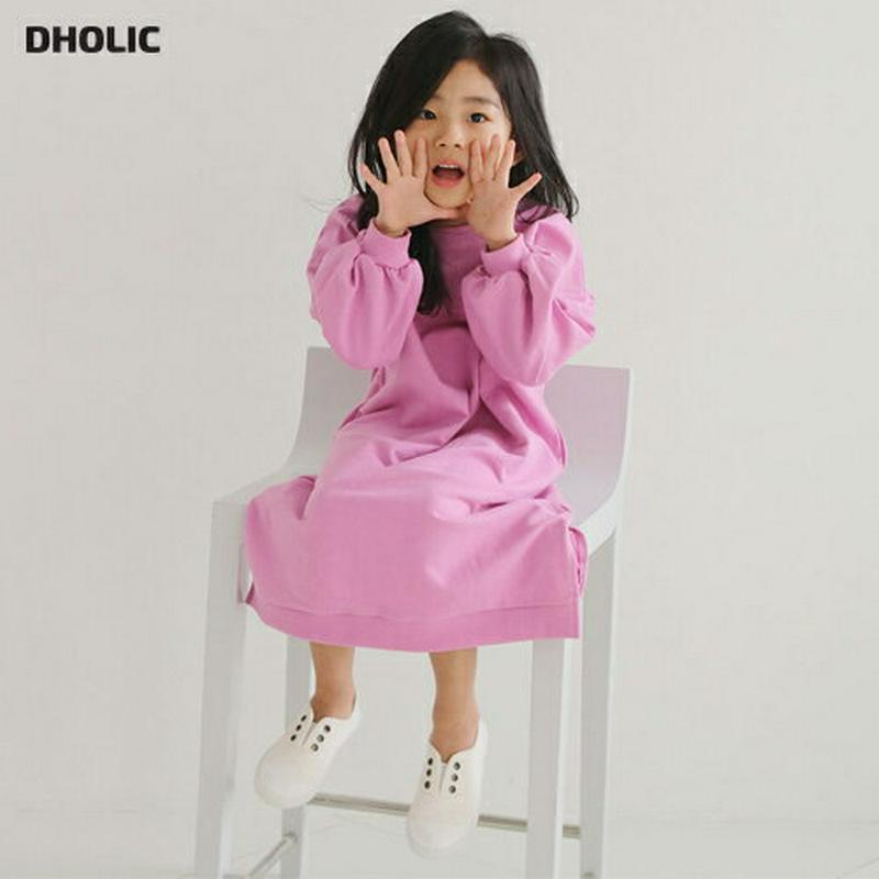 スリットヘムスウェットワンピース・u159737 キッズ【3~8才】【ops】【ワンピース ロングワンピース 長袖 スウェット 