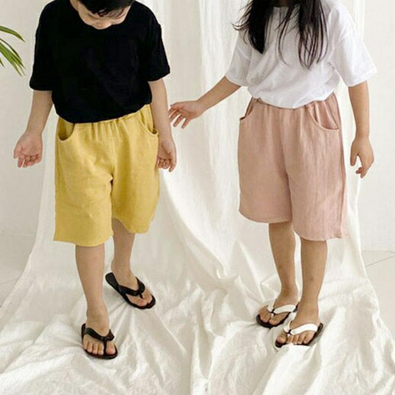 4COLORSハーフパンツ・u04141・キッズ 【3~8才】【pt】【韓国 ファッション ボトムス パンツ ハーフ ショート 