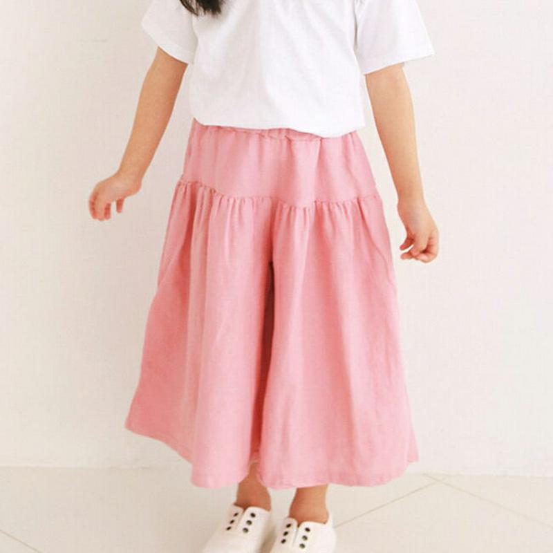 ギャザーラインワイドパンツ・u04163 キッズ【3~8才】【pt】【ワイドパンツ ワイド パンツ ズボン ギャザー 単色 無地